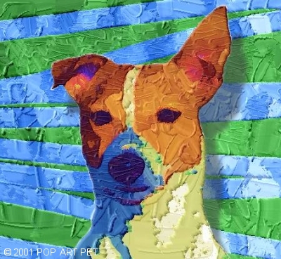 jack russell terrier vibrant impasto portrait