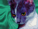 Pop cat pet portraits Purr-Cilla
