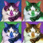 Warhol inspired pet portrait Kylie