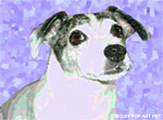 Painterly dog portrait