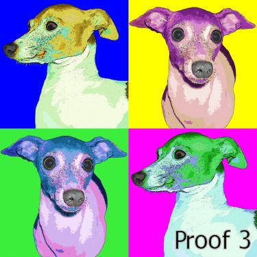 Italian Greyhound custom art portrait