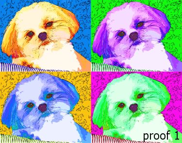 pop art pet portrait shitzu gifts