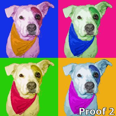 Terrier Warhol Style portraits
