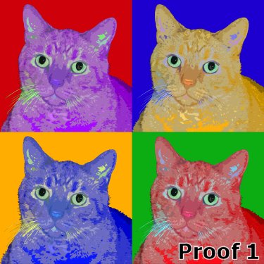 pop art pet portrait cat gifts