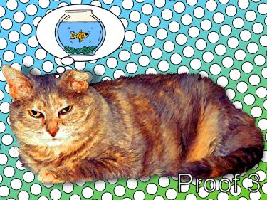 Lichtenstein custom Cat art portrait