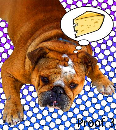 Comic styled bulldog art