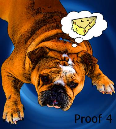  breed specific pet comic portrait english bulldog