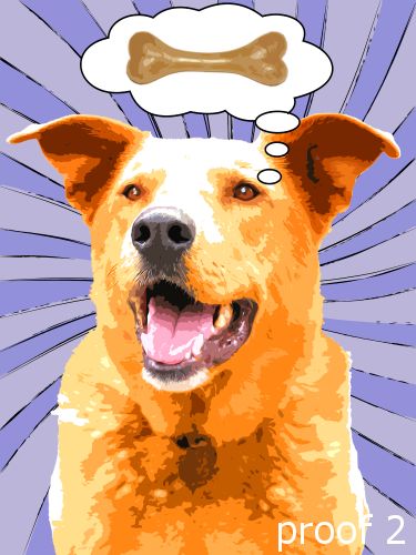 dog pop art portrait