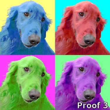 Golden Retriever pop art portraits and gifts