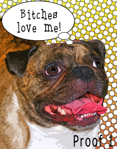 Custom Puggie pop art portraits from your photos