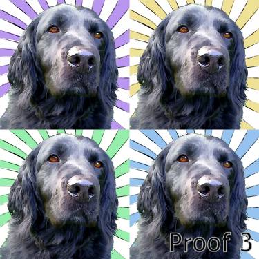 Dog pet pop art portrait