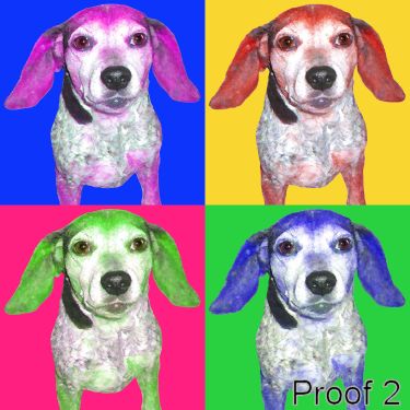 Custom dog pop art portrait Beagle