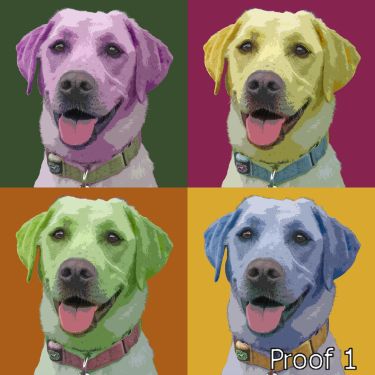 Custom Yellow Lab portraits and art