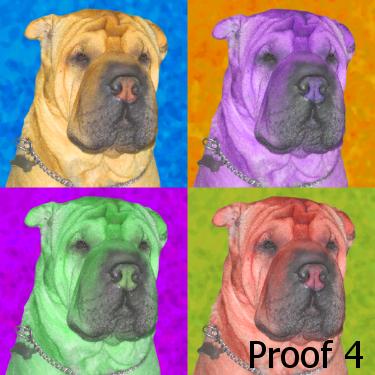 breed specific Shar Pei dog art