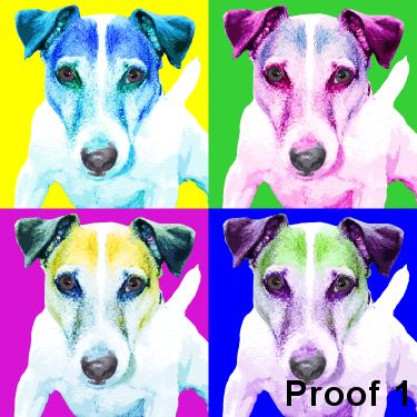 pop art pet portrait jack russell gifts