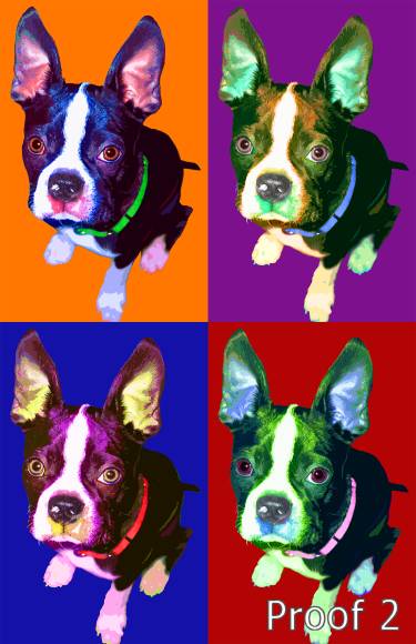 Boston Terrier Warhol style art and gifts