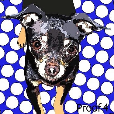 Chihuahua Warhol style art portrait