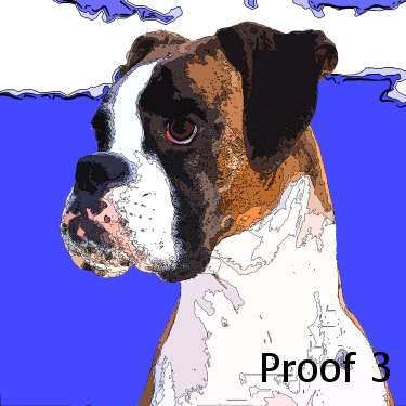 Breed Specific Boxer dog art portrait