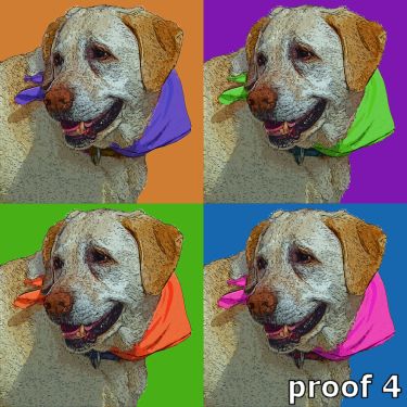 Custom Pop Art Labrador portraits