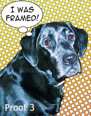 Lichtenstein custom Labrador Retriever art portrait