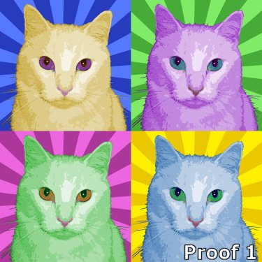 pop art pet portrait himalayan cat gifts