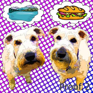 Wheaten Terrier art portrait