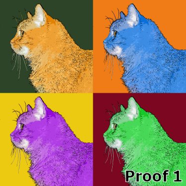pop art portrait cat gifts
