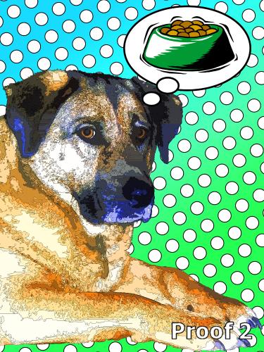 unique dog art shepherd mix