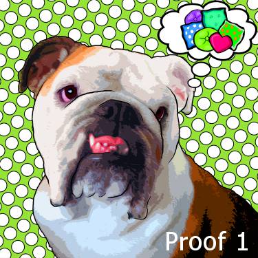English Bulldog Comic Art