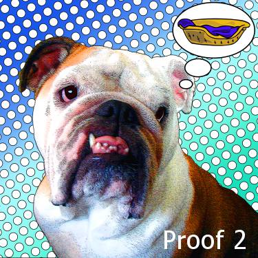 Custom Bulldog Art Portrait