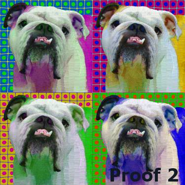 Custom English Bulldog Art Portrait