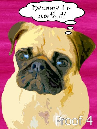 Custom pug portraits from pop art pet