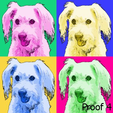 Pop Art custom pet portrait