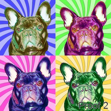 Frenchie french bulldog art 