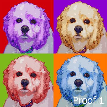 Spaniel custom pop art pet portrait