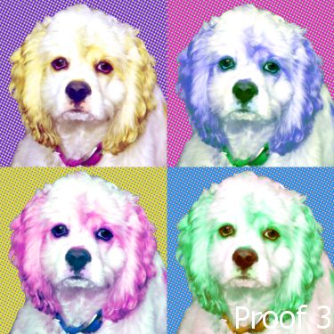 Brittany Spaniel pop art portrait