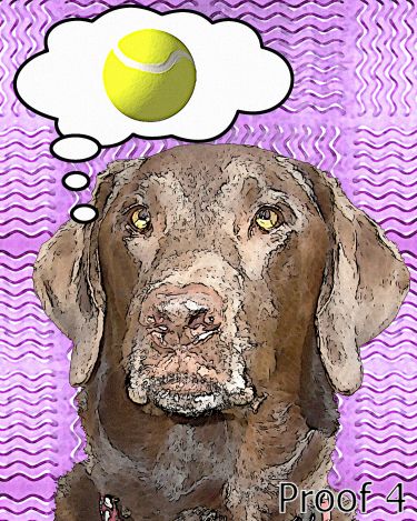 Labrador Retriever Lichtenstein style art portrait