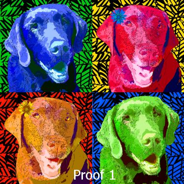 Chocolate Labs pop art