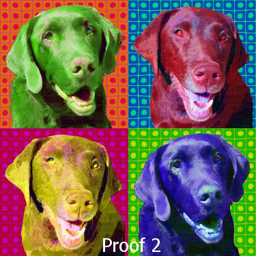 Chocolate Labrador art portrait