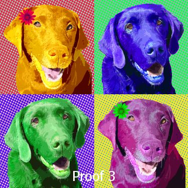 Labrador Retriever pop art portrait