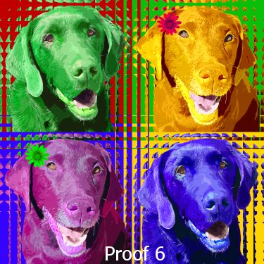 Labrador portraits pop art 