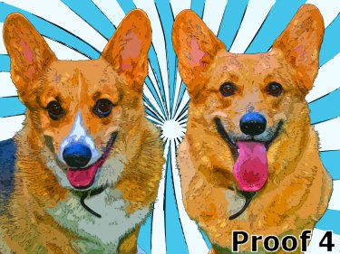Pop Art custom Welsh Corgi portrait