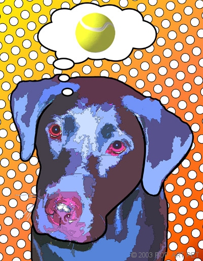 Fun custom Labrador Retriever portrait